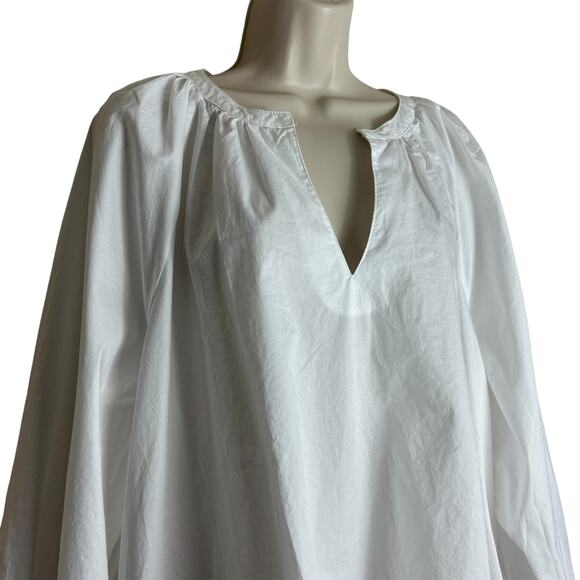 Old Navy XL Women's White Top Blouse Poplin Calla Lily New NWT - Picture 4 of 11